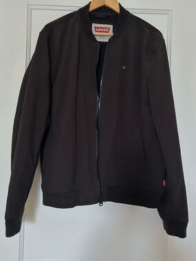 Levi's Men's Dark Brown Bomber Jacket - Zip Front